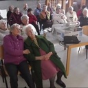 La séance de vidéo et de photos pour revivre la fête des 100 ans de Paule